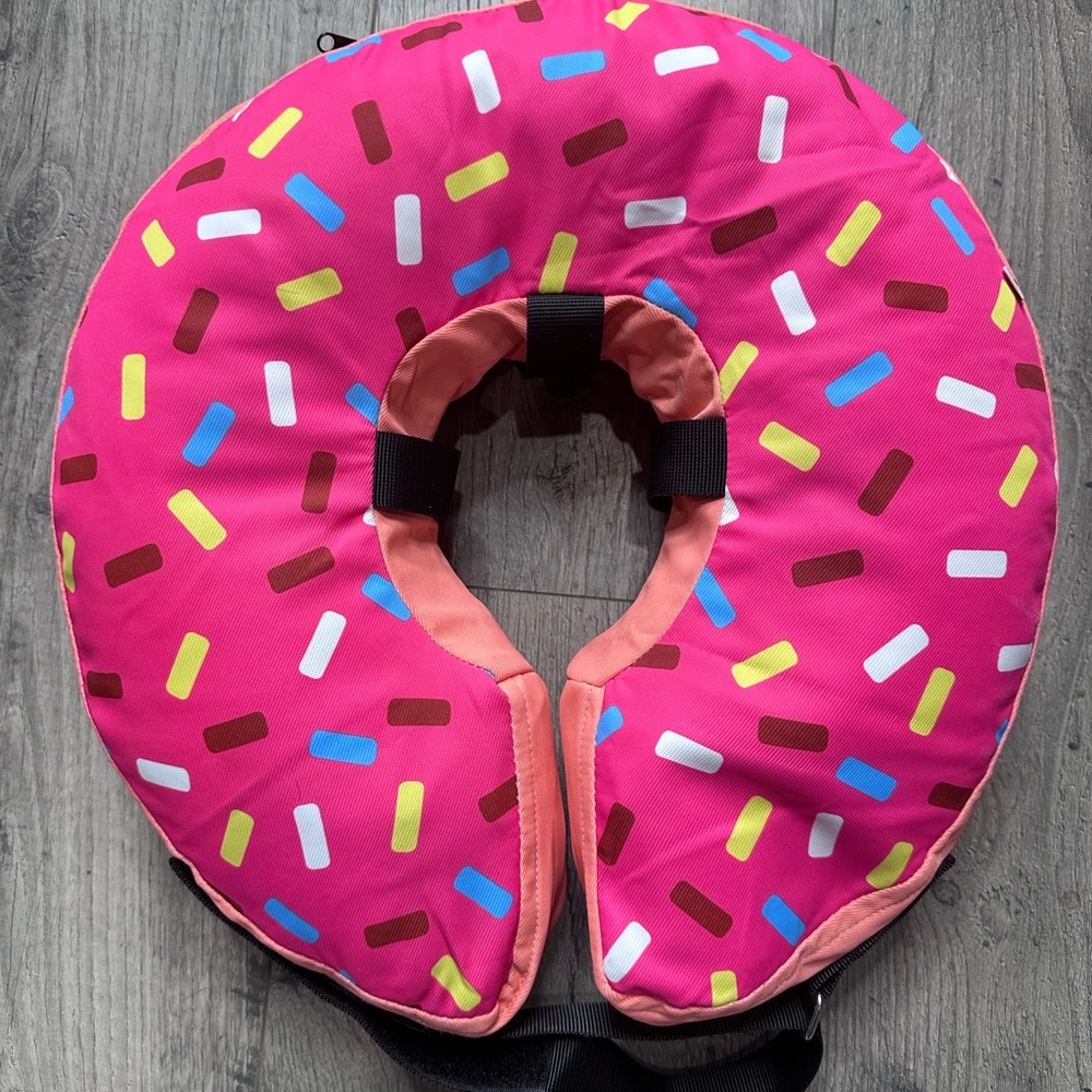 Kids Pink Sprinkle Travel Neck Pillow